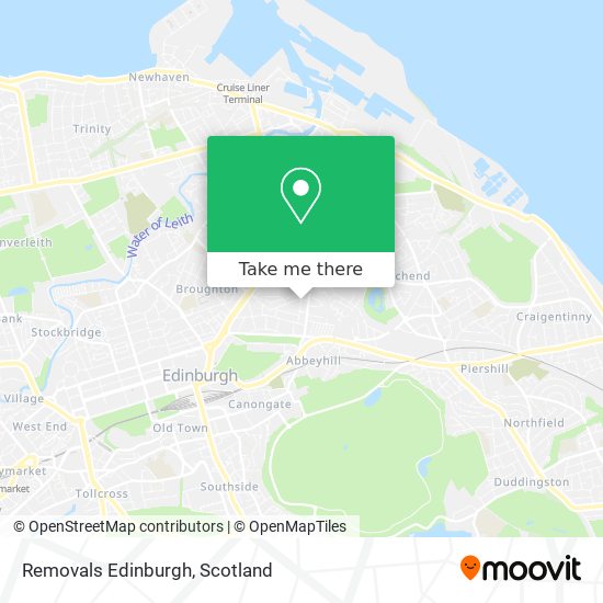 Removals Edinburgh map