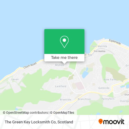 The Green Key Locksmith Co map