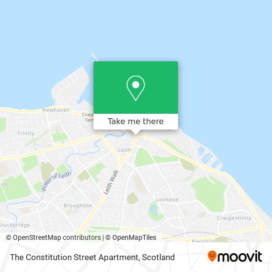 The Constitution Street Apartment map