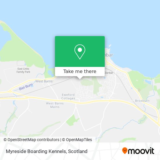 Myreside Boarding Kennels map