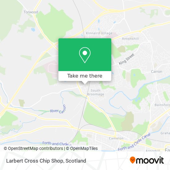 Larbert Cross Chip Shop map