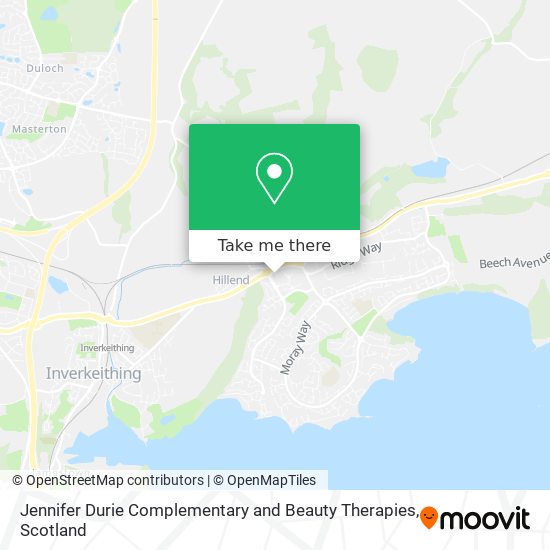 Jennifer Durie Complementary and Beauty Therapies map