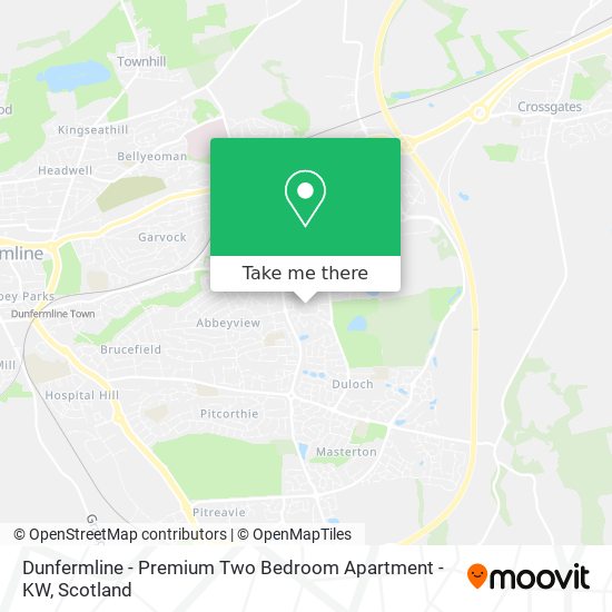 Dunfermline - Premium Two Bedroom Apartment - KW map