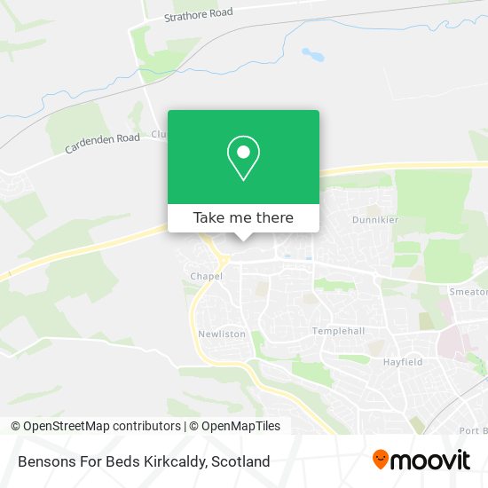 Bensons For Beds Kirkcaldy map