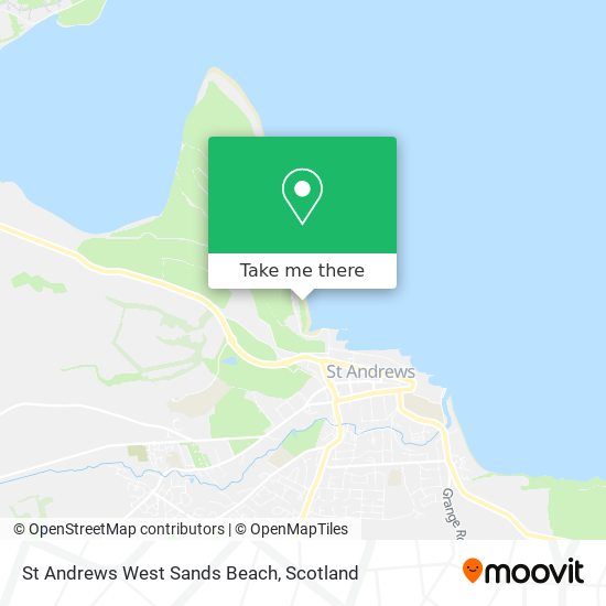 St Andrews West Sands Beach map