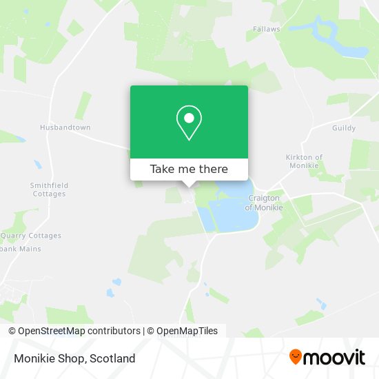 Monikie Shop map