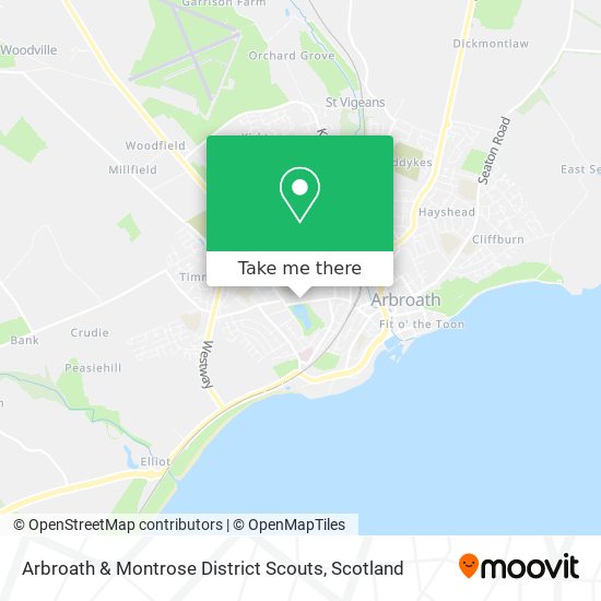 Arbroath & Montrose District Scouts map
