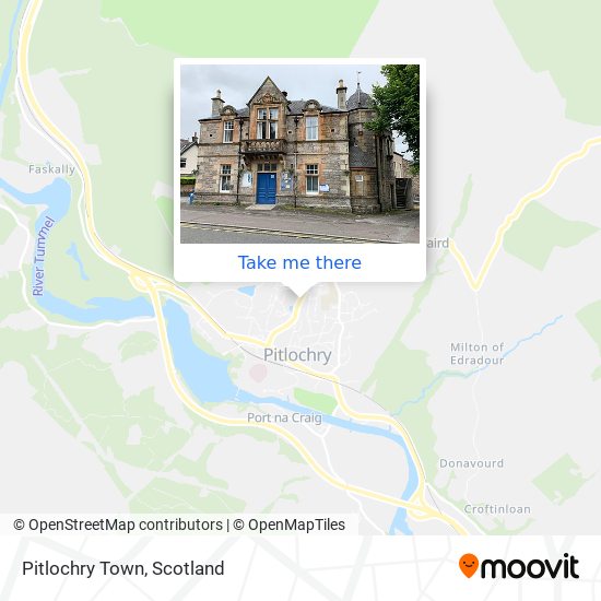 Pitlochry Town map