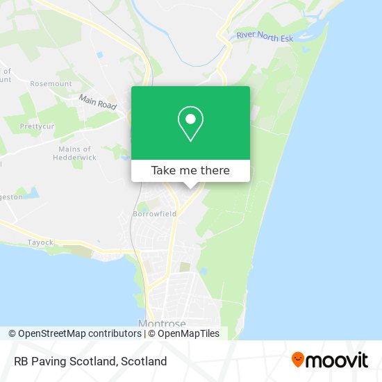 RB Paving Scotland map