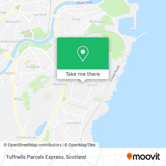 Tuffnells Parcels Express map