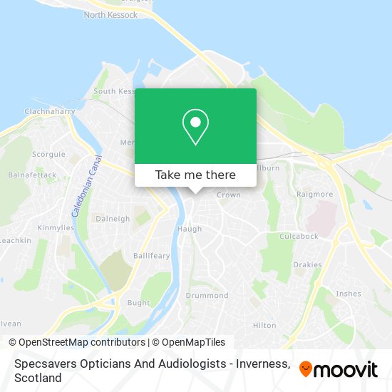 Specsavers Opticians And Audiologists - Inverness map