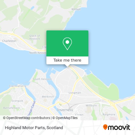 How to get to Highland Motor Parts in Inverness by Bus or Train?