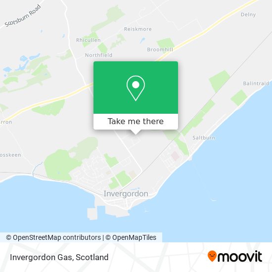 Invergordon Gas map