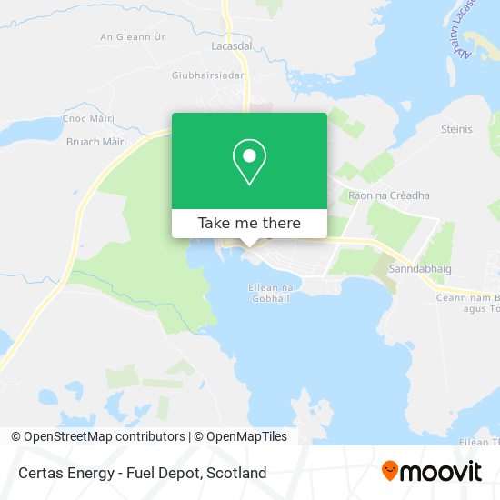 Certas Energy - Fuel Depot map