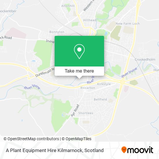 A Plant Equipment Hire Kilmarnock map