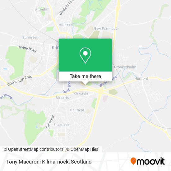 Tony Macaroni Kilmarnock map