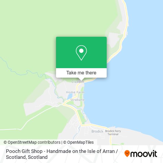 Pooch Gift Shop - Handmade on the Isle of Arran / Scotland map