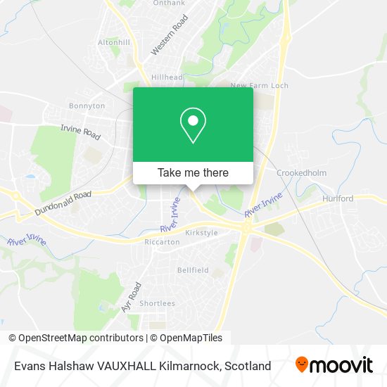 Evans Halshaw VAUXHALL Kilmarnock map