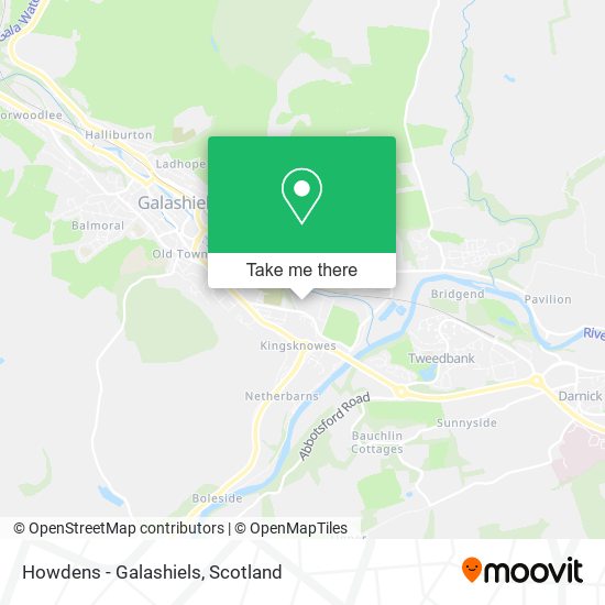 Howdens - Galashiels map