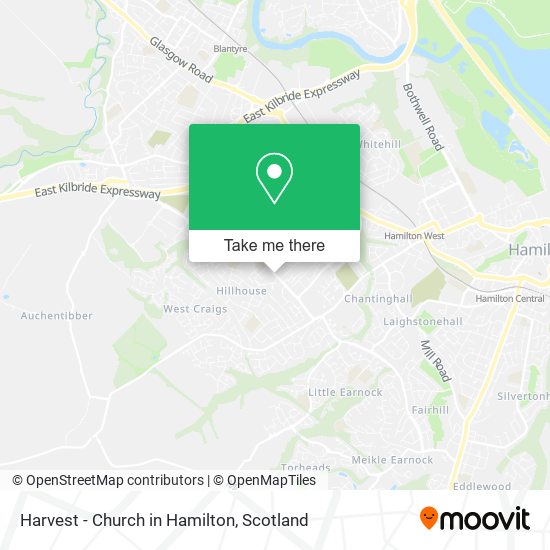 Harvest - Church in Hamilton map