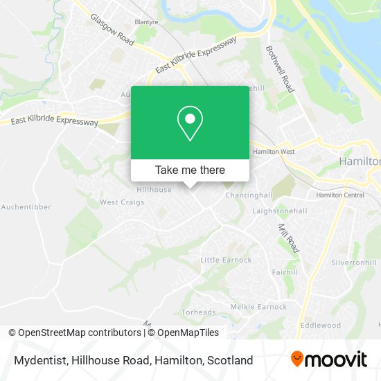 Mydentist, Hillhouse Road, Hamilton map
