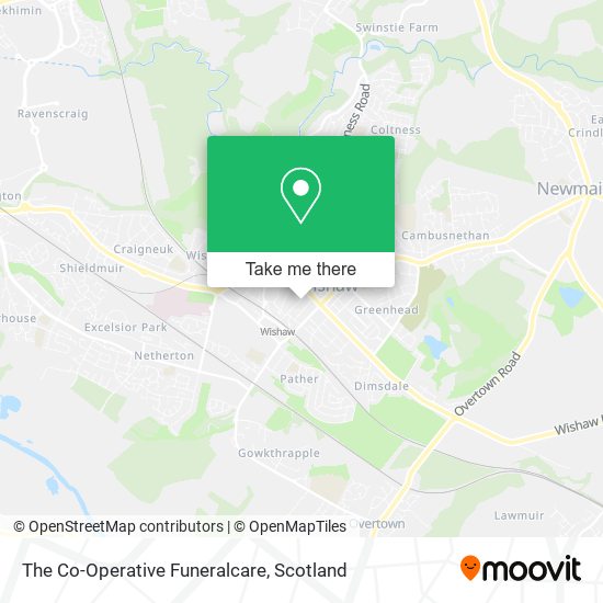 The Co-Operative Funeralcare map