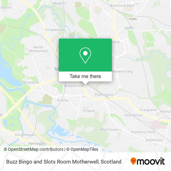 Buzz Bingo and Slots Room Motherwell map