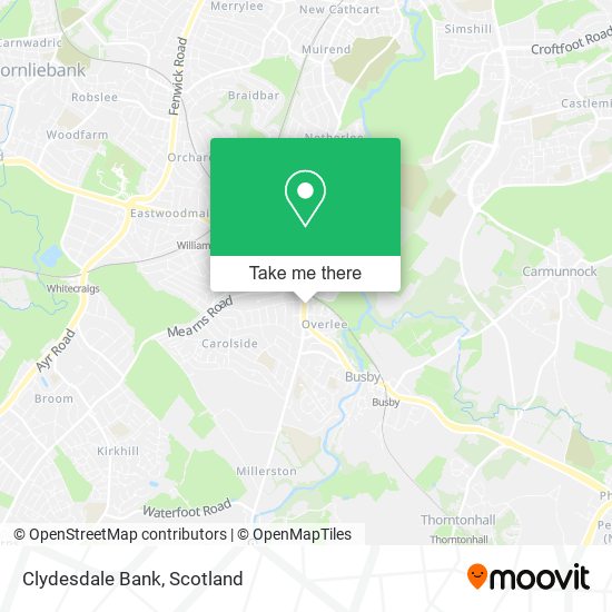 Clydesdale Bank map
