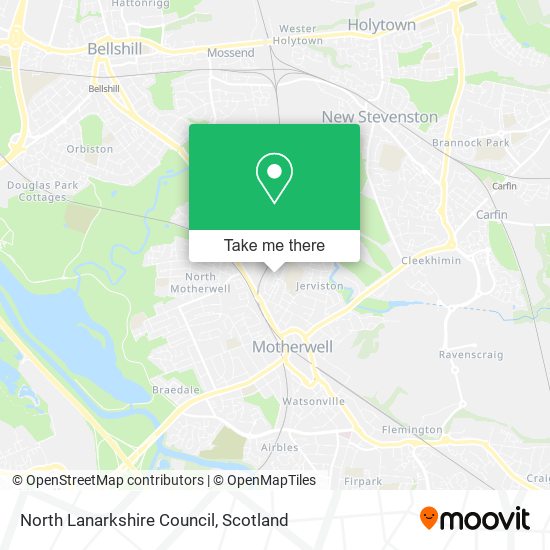 North Lanarkshire Council map