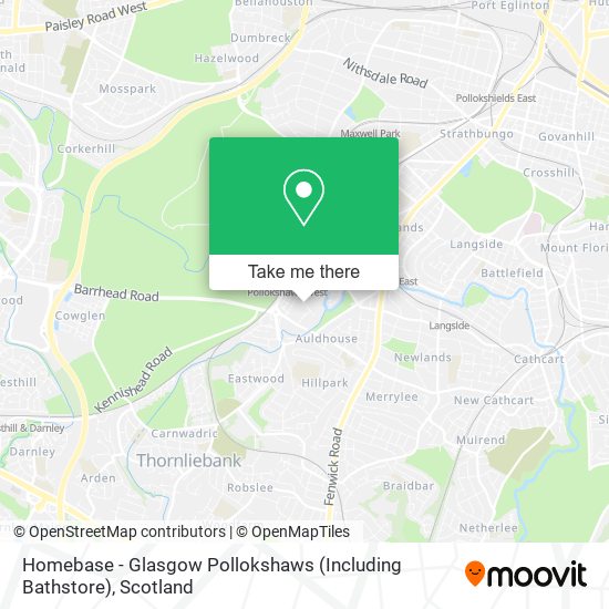 Homebase - Glasgow Pollokshaws (Including Bathstore) map