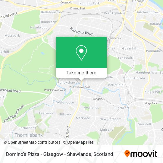 Domino's Pizza - Glasgow - Shawlands map