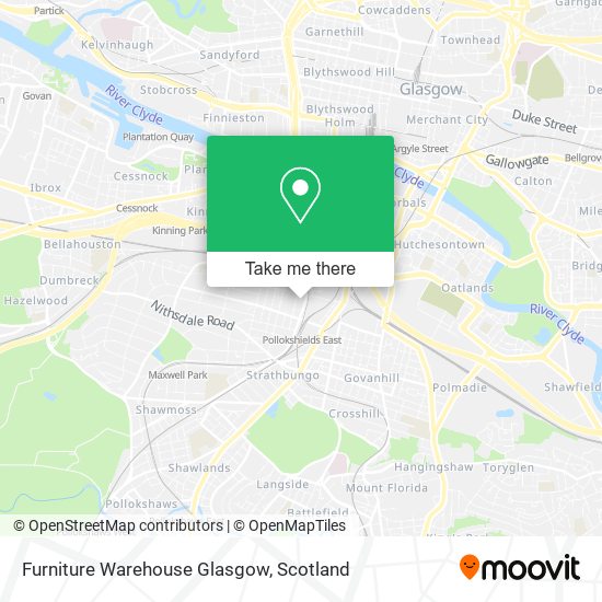Furniture Warehouse Glasgow map