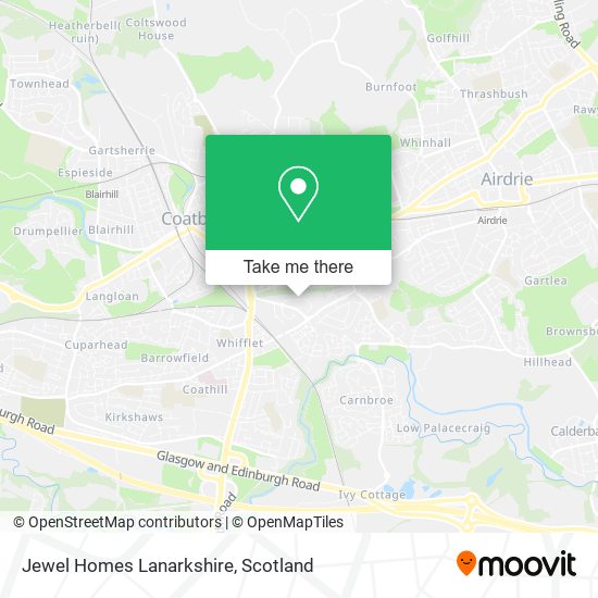 Jewel Homes Lanarkshire map