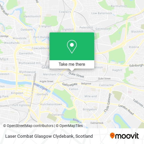 Laser Combat Glasgow Clydebank map