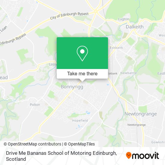Drive Me Bananas School of Motoring Edinburgh map