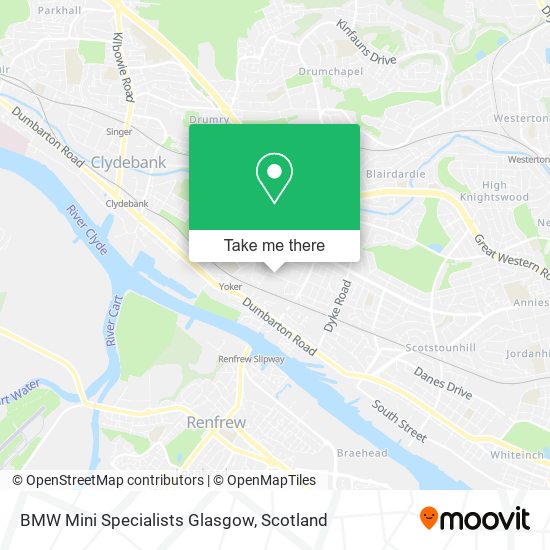 BMW Mini Specialists Glasgow map
