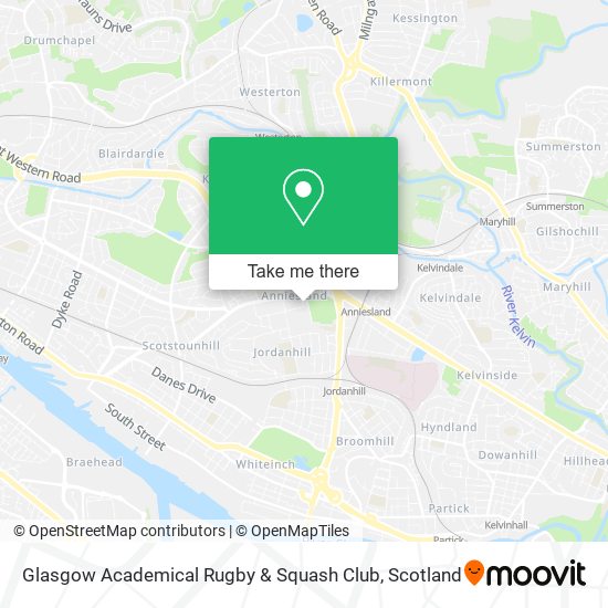 Glasgow Academical Rugby & Squash Club map