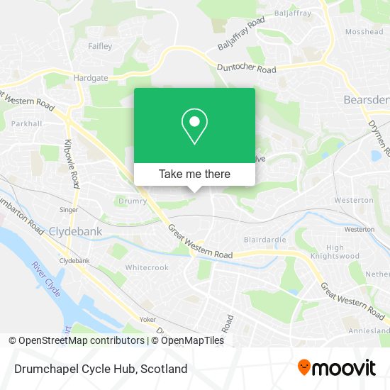 Drumchapel Cycle Hub map
