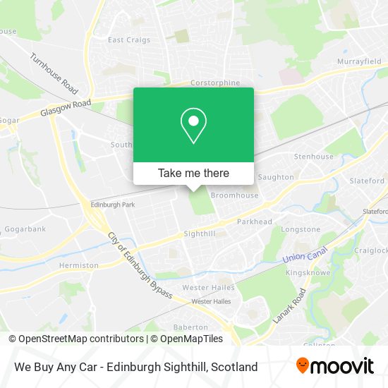 We Buy Any Car - Edinburgh Sighthill map