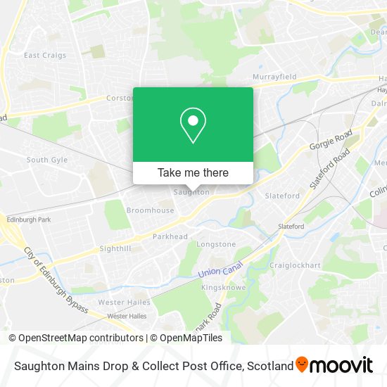 Saughton Mains Drop & Collect Post Office map