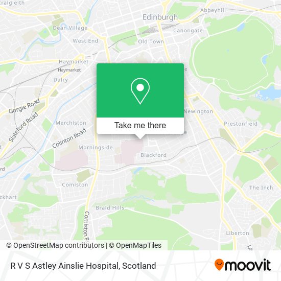 R V S Astley Ainslie Hospital map