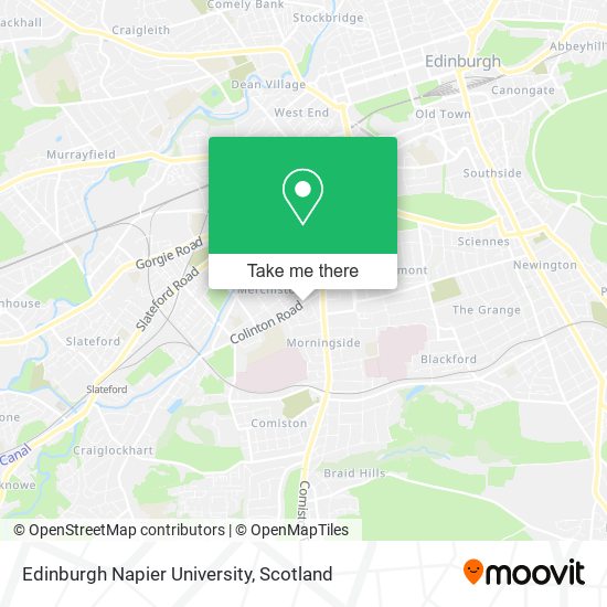 Edinburgh Napier University map