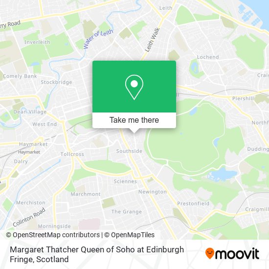Margaret Thatcher Queen of Soho at Edinburgh Fringe map