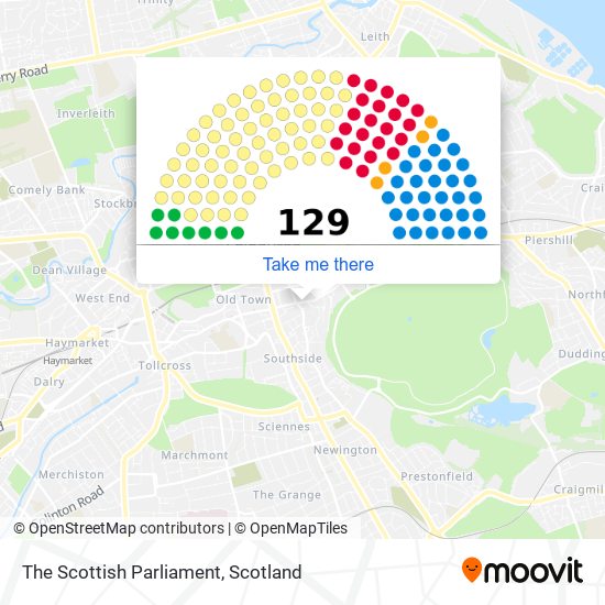 The Scottish Parliament map