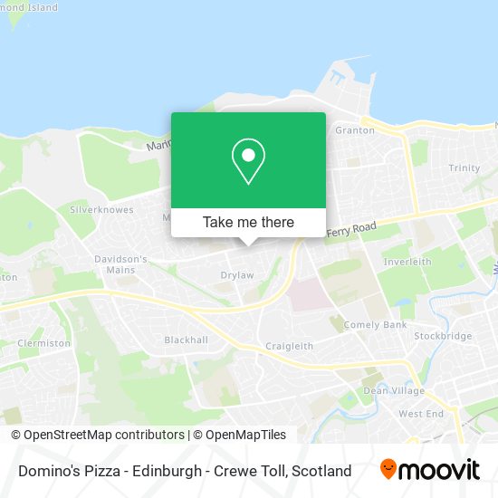 Domino's Pizza - Edinburgh - Crewe Toll map