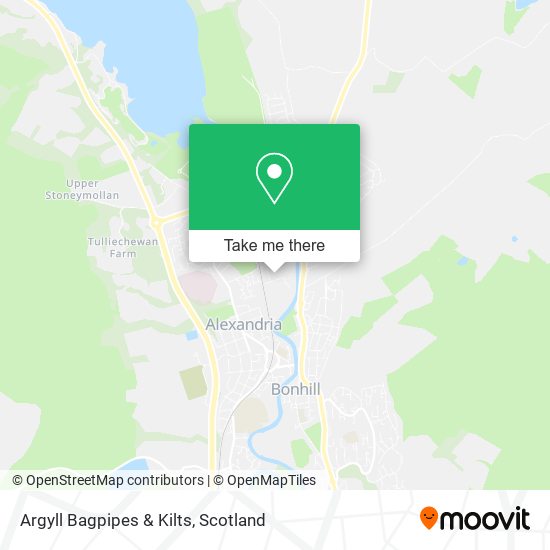 Argyll Bagpipes & Kilts map
