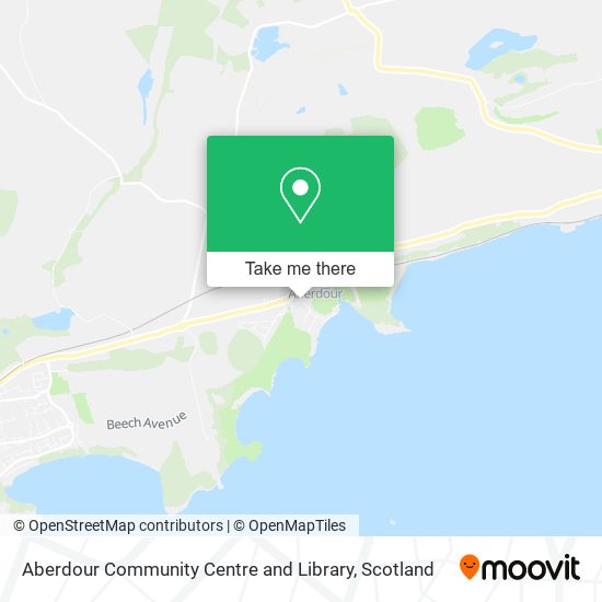 Aberdour Community Centre and Library map
