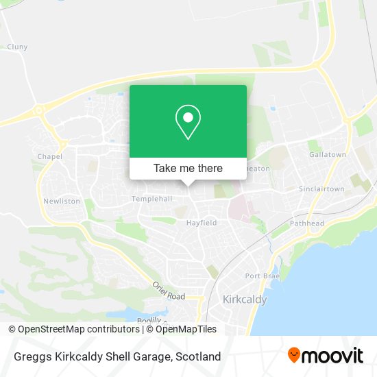 Greggs Kirkcaldy Shell Garage map