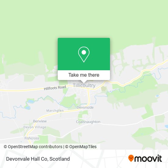 Devonvale Hall Co map