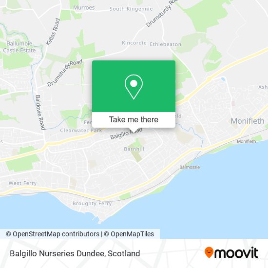 Balgillo Nurseries Dundee map